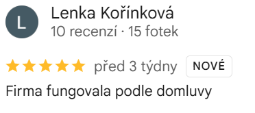Reakcia klienta na Google #1 Reference: Fotovoltaická elektrárna s výkonem 9 kWp a kapacitou baterií 14.2 kWh - Češov 