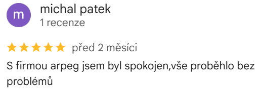 Reakcia klienta na Google #1 Reference: Solární elektrárna s výkonem 8,1 kWp realizovaná v Chotěboři 