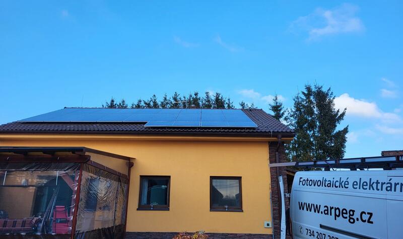 Reference: Fotovoltaika s výkonem 9 kWp a ukládáním vyrobené energie do baterií - Luka nad Jihlavou 