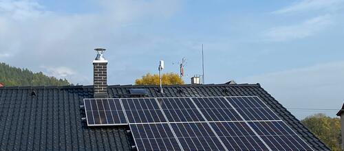 Reference Fotovoltaická elektrárna s dotací Nová zelená úsporám- Hroznětín 