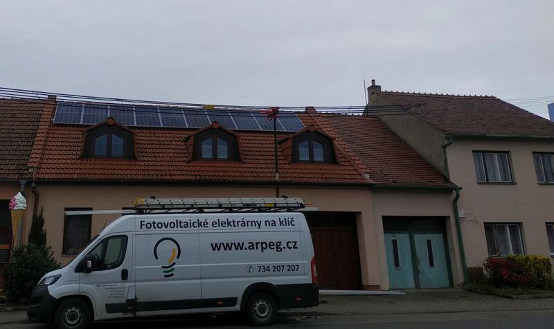 Reference: Realizace fotovoltaické elektrárny s dotací na bateriový systém- Žabčice