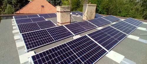 Reference Montáž fotovoltaické elektrárny na rovnou střechu - Hrdlív