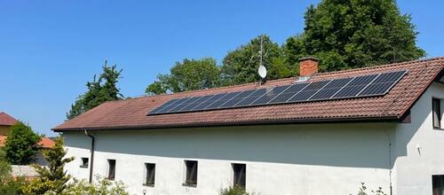 Reference Fotovoltaická elektrárna s vyřízením dotace Nová zelená úsporám - Prosenická Lhota-Luhy 