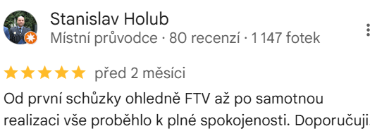 Reakcia klienta na Google #1 Reference: FVE s baterií na klíč Rokytá 