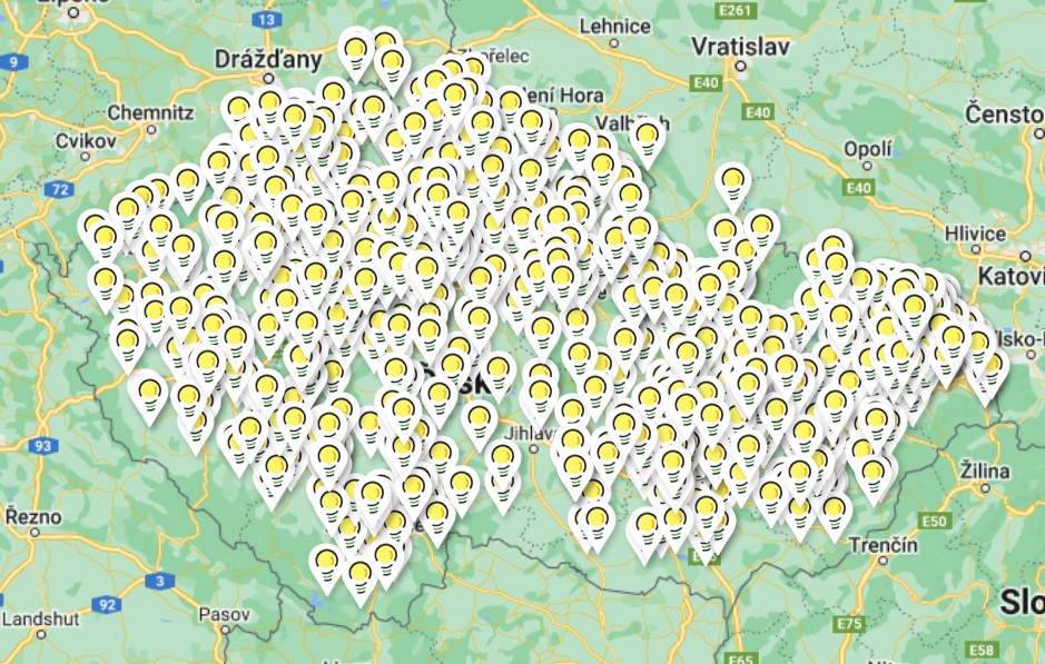 Mapa referencí - Arpeg - FVE